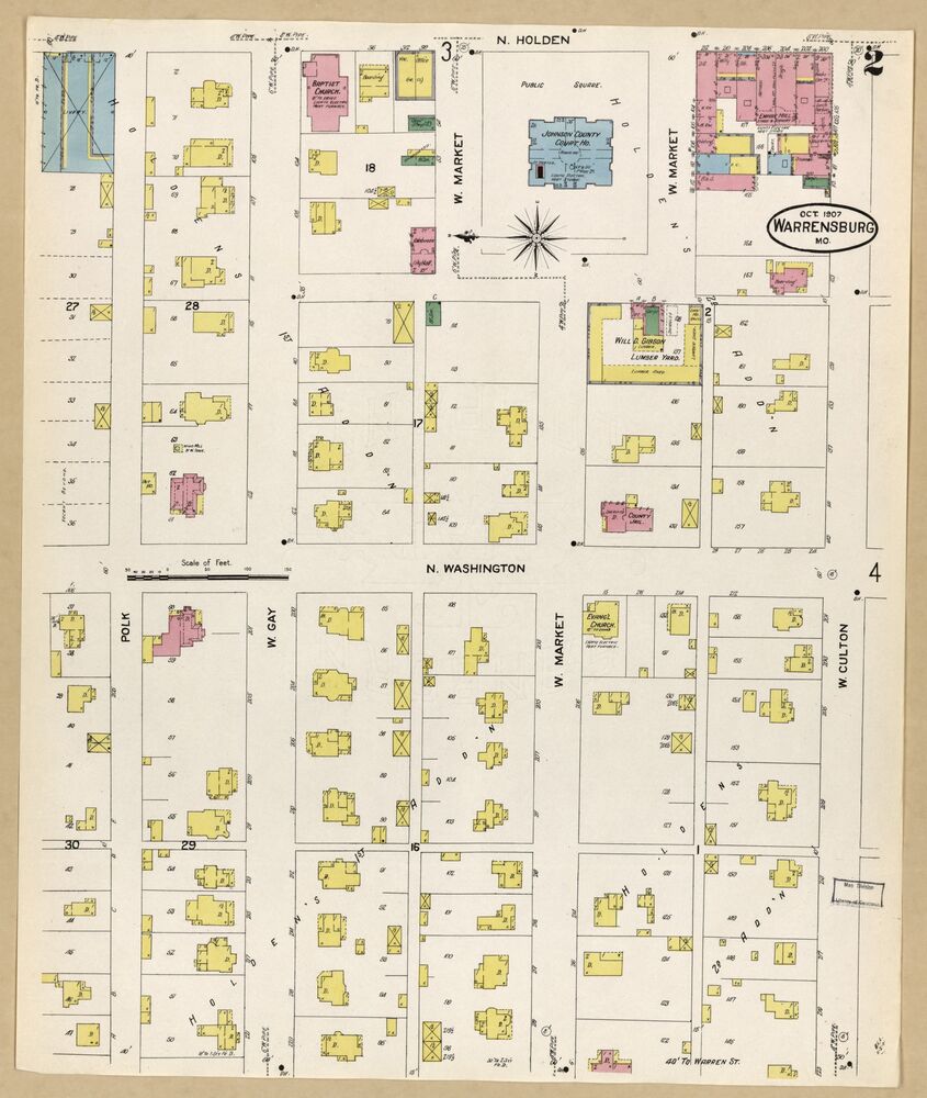 Warrensburg Missouri October 1907 Sanborn Map p. 2