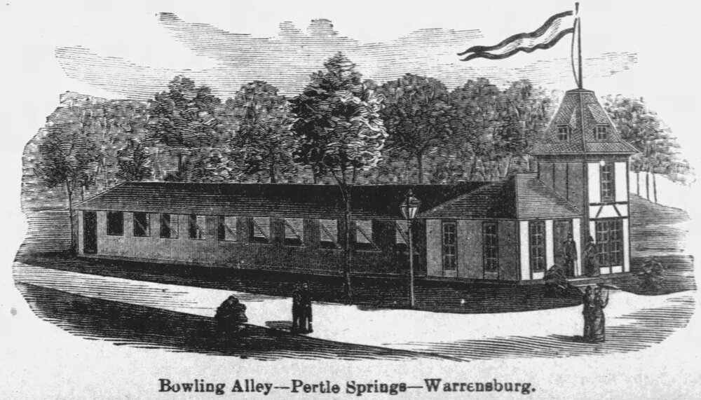 Pertle Springs bowling alley, 1895.