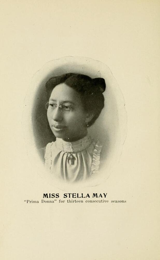 Miss Stella May, soprano singer with the  Blind Boone Concert Company, 1880 to 1893.