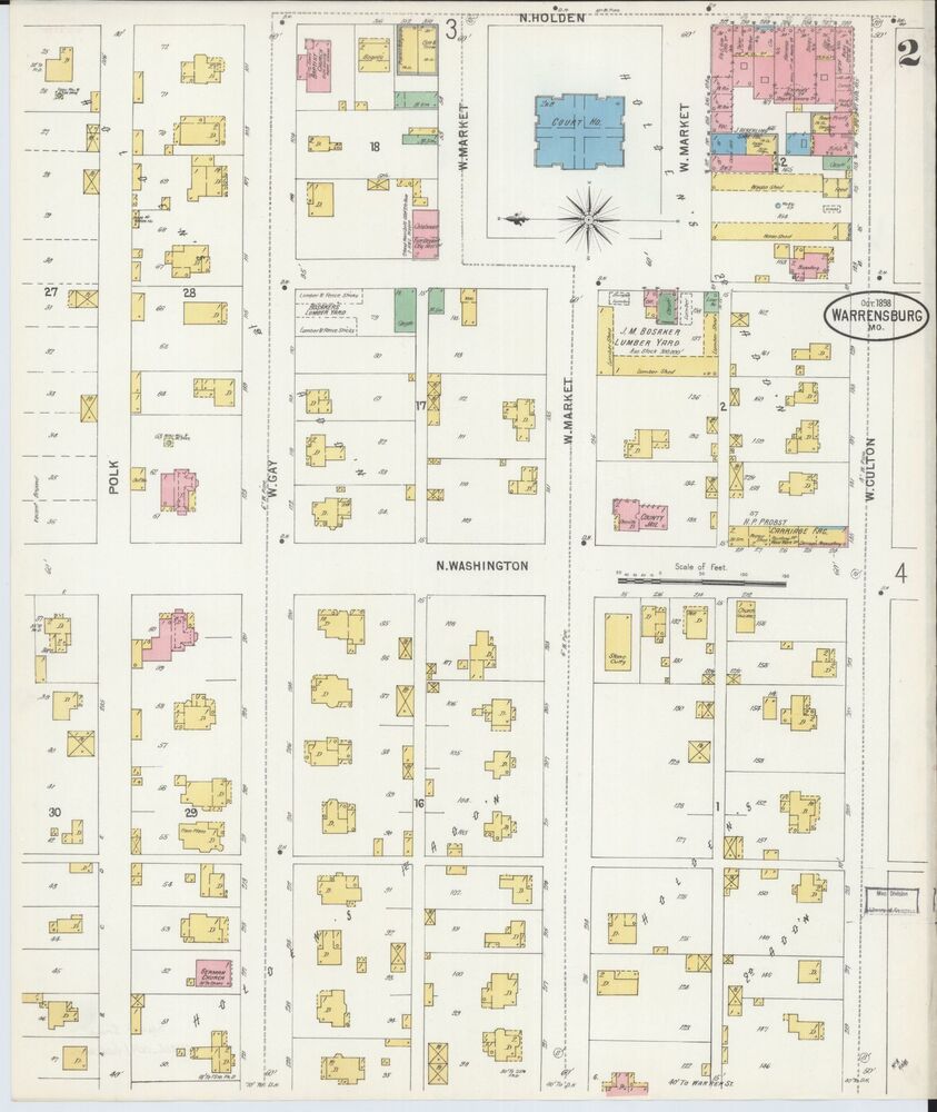 Warrensburg Missouri October 1898 Sanborn Map p. 2