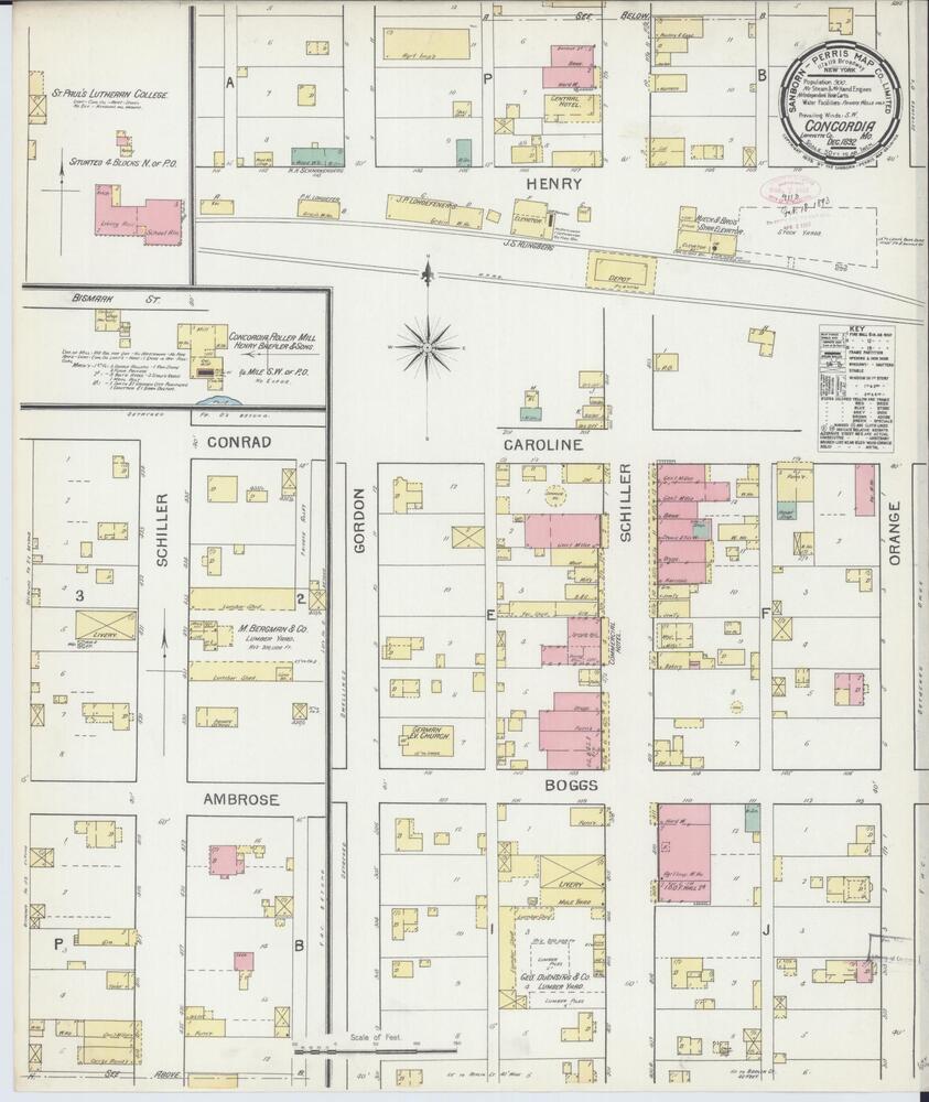 Concordia Missouri 1892 Sanborn Fire Insurance Map