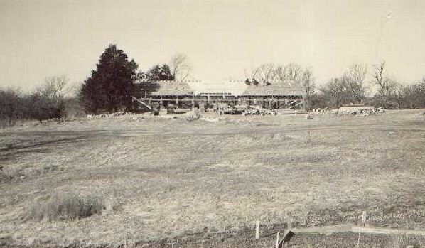 Knob Noster Dining Hall Camp Bobwhite under construction, 1930s.