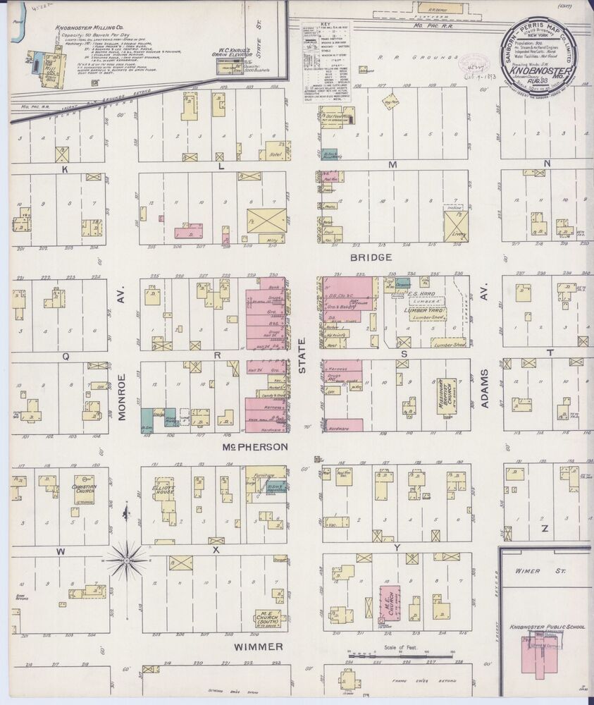 Knob Noster Sanborn Fire Insurance Map August 1893