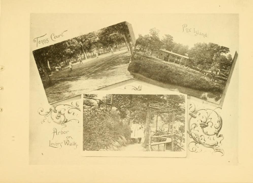 Fox Island and Tennis Court, Pertle Springs, Warrensburg, Missouri, 1891