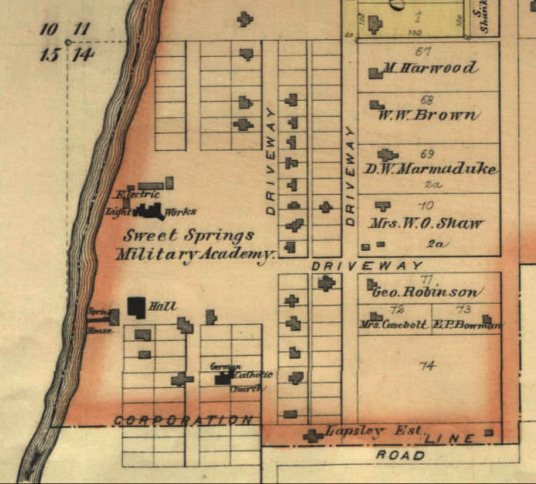 The Marmaduke Military Academy, Sweet Springs, MO. 1896.