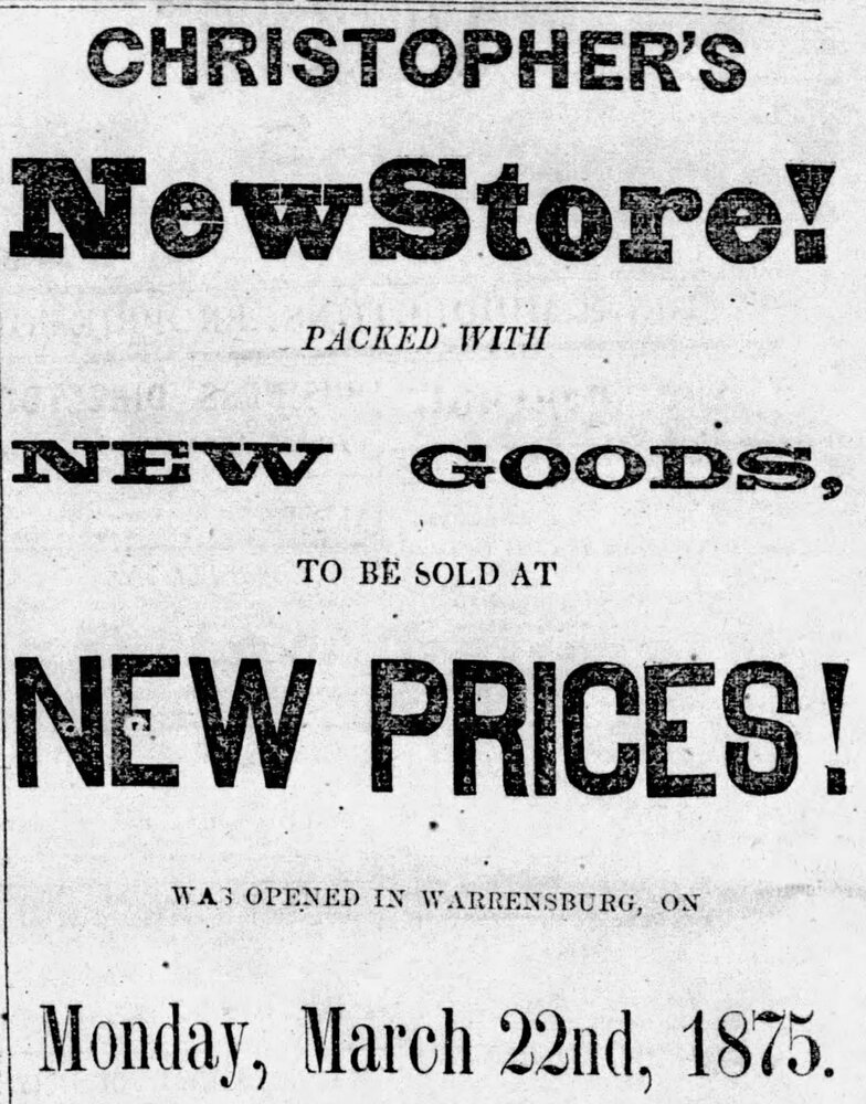 Warrensburg Journal April 9, 1875