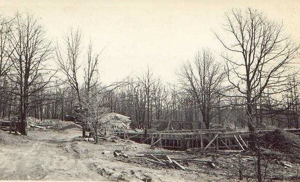 Construction of the 1930s pool at Camp Bobwhite.