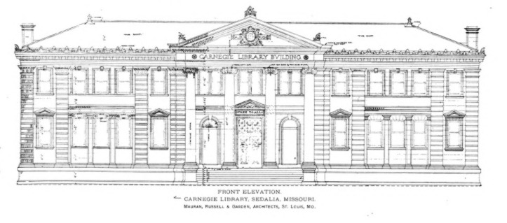 The Sedalia Public Library Draft Illustration, Sedalia, Missouri, 1900
