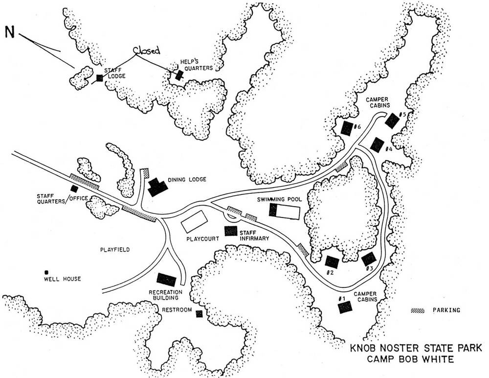 Knob Noster State Park Camp Bobwhite Map